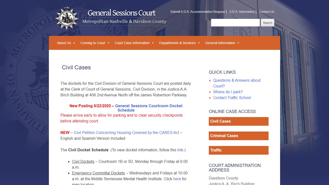 Civil Cases | General Sessions Court of Metropolitan Nashville ...